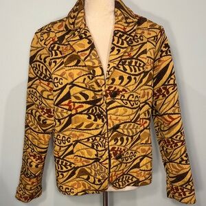 Erin London Women's Patterned tapestry Jacket - Multicolor Size L